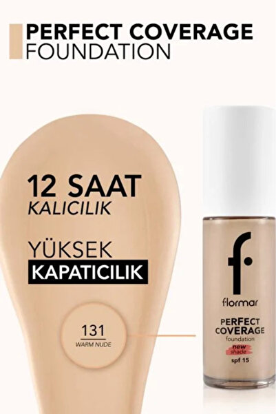 Flormar Perfect Coverage Foundation 131 WARM NUDE