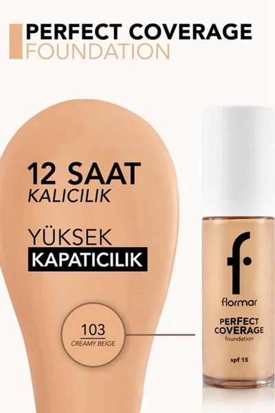 Flormar Perfect Coverage Foundation 103 CREMY BEIGE