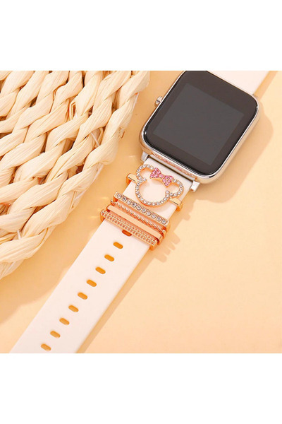 OBRAX سحر حزام ساعة أبل باللون الذهبي الوردي