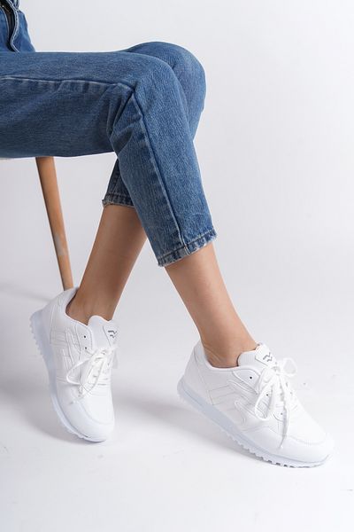 Moda Değirmeni Pantofort alb pentru femei BG1053-101-0001