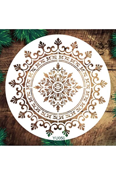 STENCİLTASARIM Stencil Tasarım Yu050 Duvar Ahşap Cam Boyama Deseni