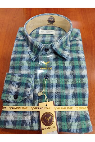 Grand Star DAYNOGLU 100% WOOL LONG SLEEVE POCKET CLASSIC WINTER MEN'S SHIRT