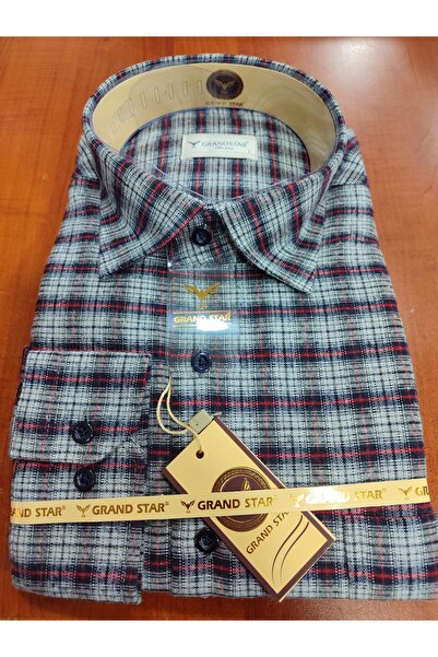 Grand Star DAYNOGLU 100% WOOL LONG SLEEVE POCKET CLASSIC WINTER MEN'S SHIRT