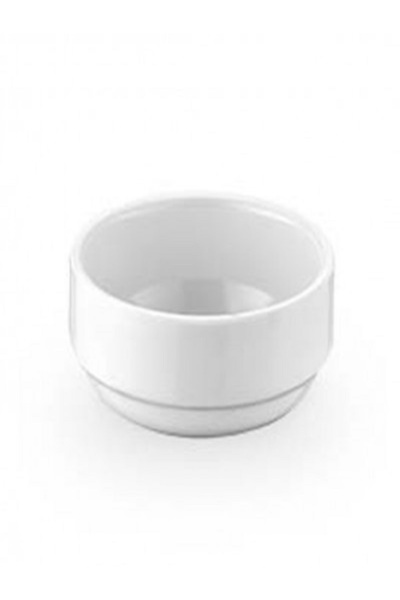 Kazanabil Külsan Thermoset Oval Jar and Saucer Bowl 8cm White