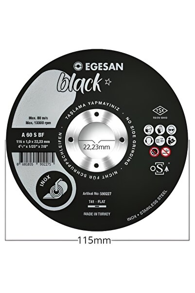 115*1*22 A 60 S Bf İnox Black 25'Li Pkt