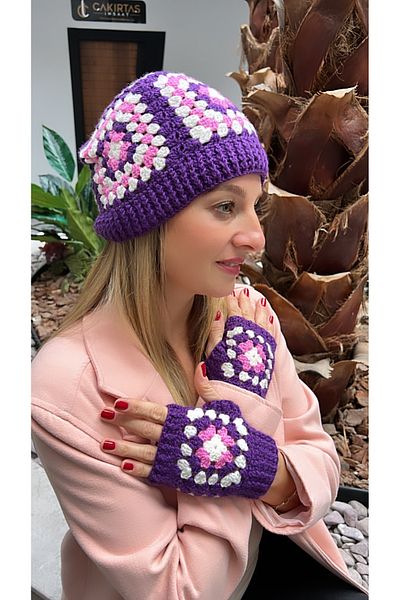 Kutcha Accessories Σετ πλεκτό και γάντια Kutcha