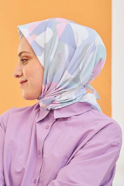 İpekhan Βαμβακερό κασκόλ Ipekhan Daphne με σχέδιο 1108-01