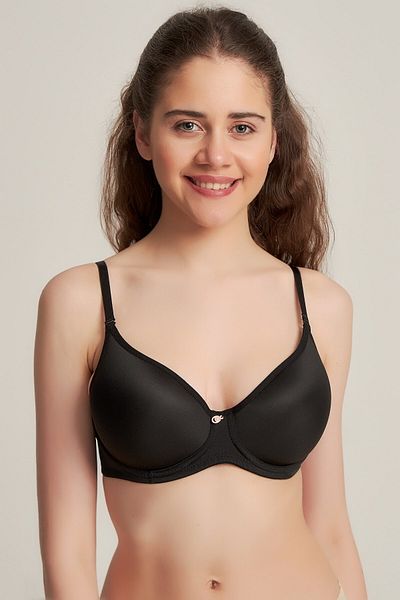 Pemilo Sutien 9141015 Fanetta Soft Battal pentru damă, cu pietre de cupă, negru