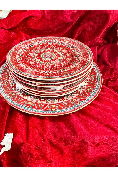 sıradışıhediyem isfahan concept red dream 6+1 cake plate