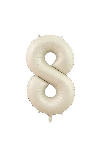 Partimarka 8 Years Old Cream Color Foil Balloon