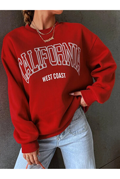 Adrift Hanorac unisex din bumbac cu decolteu oversize din seria specială Cali...