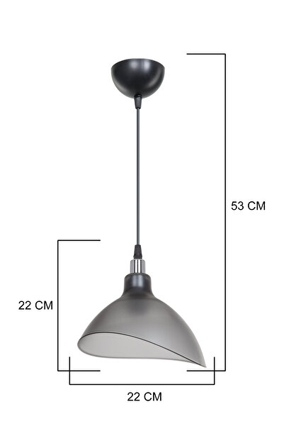 AG LightDesign Füme Sarkıt Avize Yatak Odası Salon Mutfak Koridor Lamba