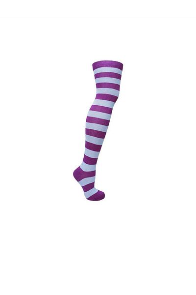 Design Socks STRIPED COTTON KNEE TOP SOCKS