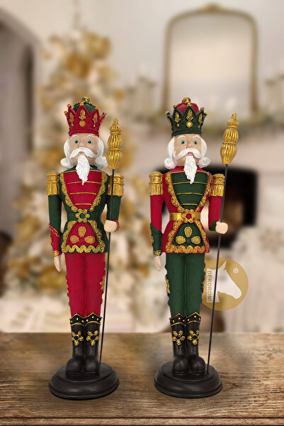 Dekoromi Dekoratif Kurşun Asker Biblo Set 2 Parça (41*12 cm)