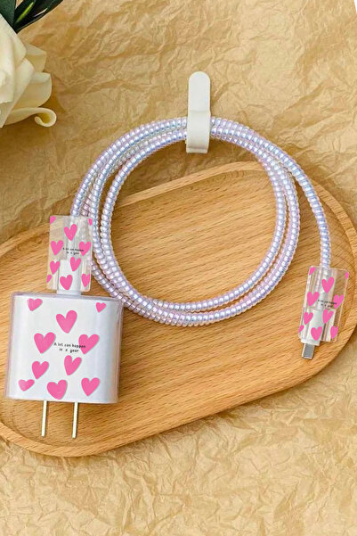 WANNA PROTECT Samsung 25W Uyumlu Baskısız Şeffaf Şarj Başlığı Adaptörü Koruma...