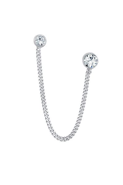 ELLI Ohrringe Doppel Ohrstecker Kristalle 925 Silber
