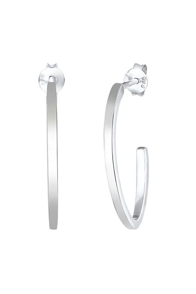 ELLI Ohrringe Creole Oval Geo Temel Trend Blogger 925 Silber