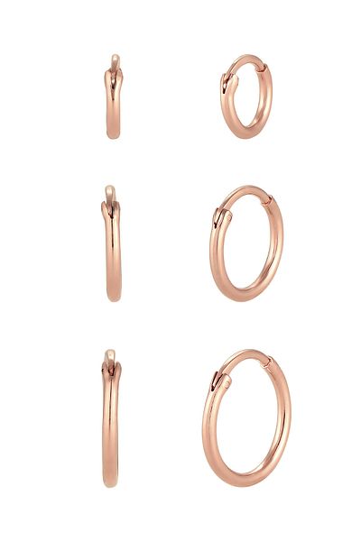 ELLI Ohrringe Creolen Set Trio Basic Must-Have Trend 925 Silber