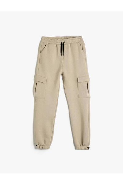 Koton 4wkb40119tk Boy's Tracksuit Bottom Beige