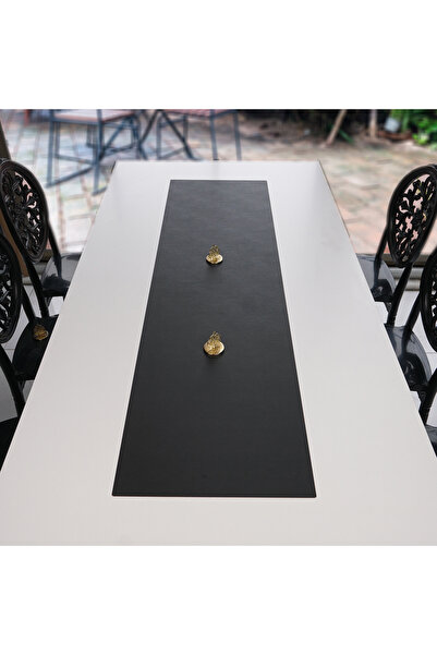 Payna Home Payna Design Suni Deri 140x40 Cm Yüksek Kalite Runner Masa Örtüsü