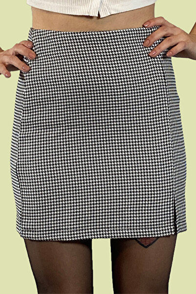 MsIconic Iconic Store Λευκή τετράγωνη φούστα - TEKS-00003