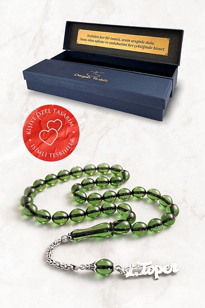 dergah tesbih German Crimped Amber Prayer Beads with Special Design for Your Loved Ones