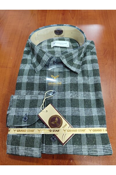 Grand Star DAYNOGLU 100% WOOL LONG SLEEVE POCKET CLASSIC WINTER MEN'S SHIRT