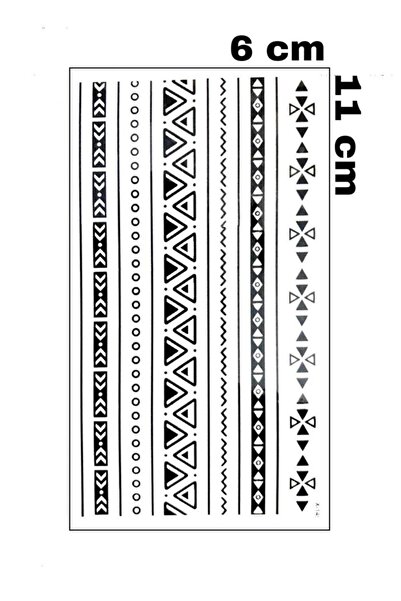 Mecit Tuhafiye PARMAK KOL İÇİN GEMETRİK ŞEKİLLER GEÇİCİ DÖVME