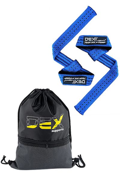 Dex Supports Lasting Energy Weight Lifting Strap Lifting Straps Pro+Fitness Bag Sackpack Set of 2