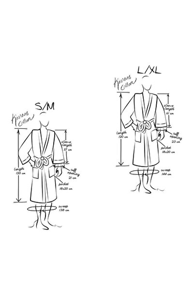 CottonTherapy Waffle Kimono Bornoz Organik Ultra Lüks Sabahlık/Bornoz %100 Pamuklu