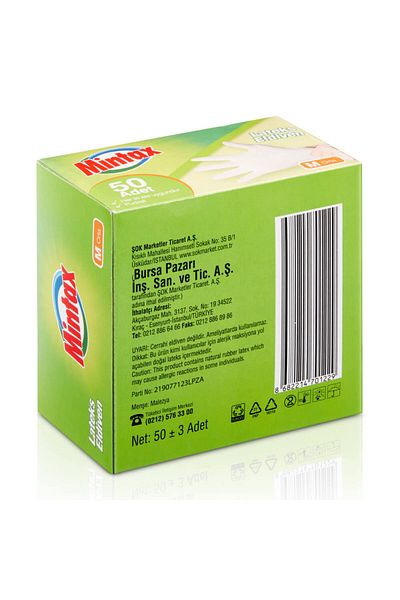Mintax Latex Gloves Powdered 50 pcs