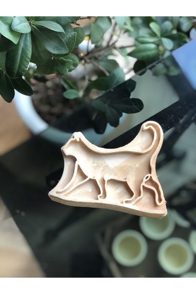 Hayat Ağacı Atölyesi Walking Cat Linden Wood Printing Mold