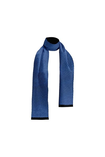 BIES Navy Blue White Line Phosphor Satin Λεπτή υφή κασμίρι Μαλακό χειμωνιάτικο μαντήλι νέας γενιάς Κασκόλ-δώρο