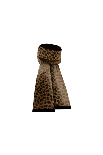 BIES Unisex Coffee Drop μοτίβο σατέν λεπτό κασμίρ με υφή ζεστό μαλακό χειμωνιάτικο κασκόλ - δώρο