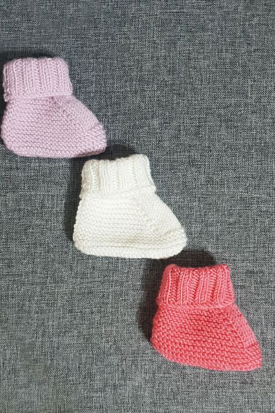 EFFE Pack of 3 Cotton Knitted Booties