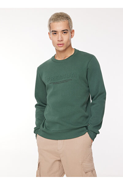 Jack & Jones Bisiklet Yaka Yeşil Erkek Sweatshırt 12261175_JPRBLULOGO SWEAT C...