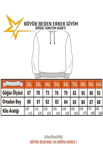 Starbattal Μεγάλο μέγεθος Basic Seasonal Sweat με κουκούλα με φερμουάρ 22751 TABA