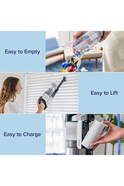 Levoit Akülü Elektrikli Süpürge, Güçlü Emişli,50 Dakikaya Kadar, Şarj Edilebilir, Hafif ve Çok Yönlü,