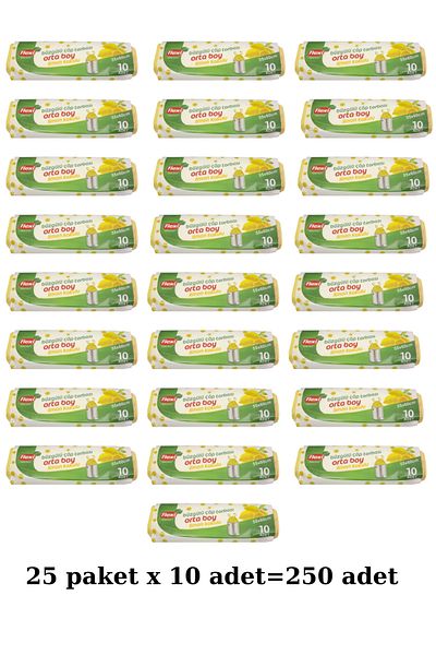 Flexi Drawstring Garbage Bag Lemon Scented Medium Size 25 Packs 1 Box