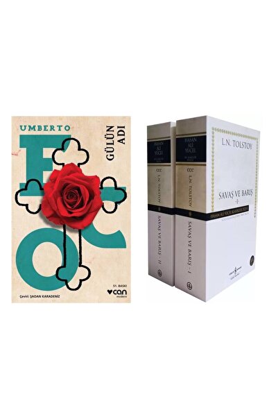 Can Yayınları Gülün Adı - Umberto Eco - Savaş ve Barış 2 Kitap Takım - L. N. ...