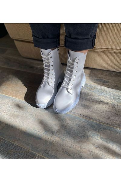 TRODONS Women's Boots with Lace-up Front Side and Zipper Detail