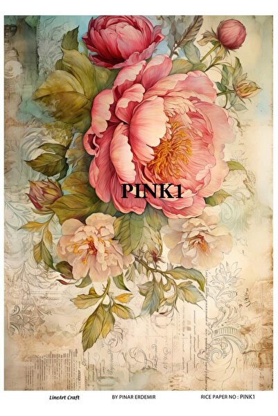 LİNEART Pirinç Dekopaj Kağıdı No:PINK1- 29X42cm