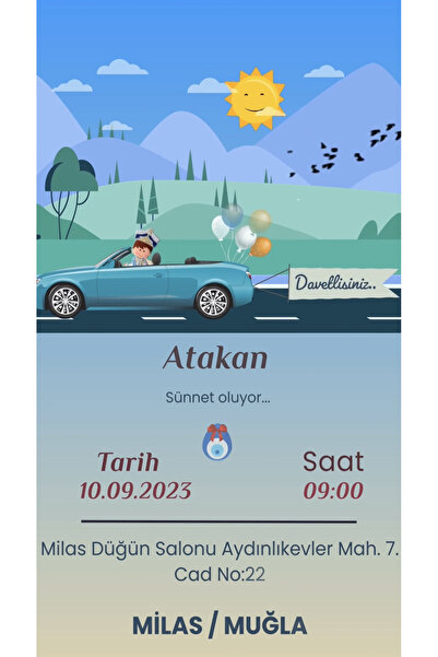 ikisibir Animasyon Sünnet Davetiyesi