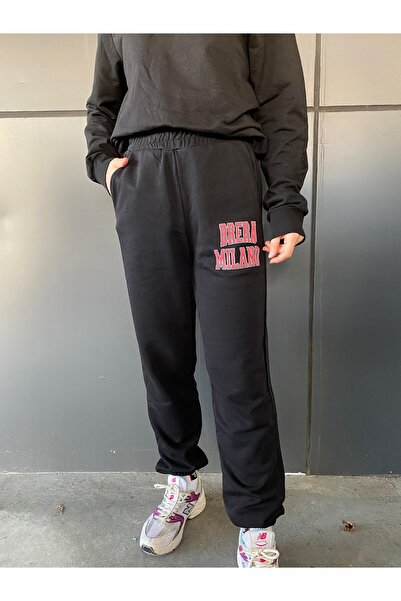 Kübra Tekstil Women's Black Sweatpants 1609-200