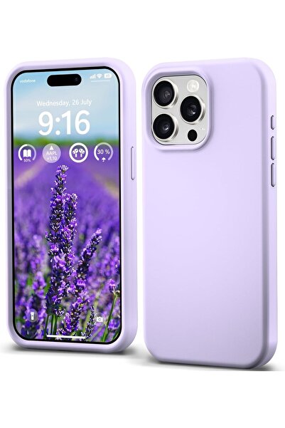 Merwish Apple Iphone 15 Promax Uyumlu Logolu Içi Kadife Lansman Silikon Kılıf...