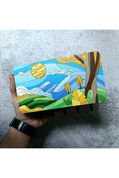 CajuArt Picture Themed Modern Decorative Wall Hanger - Keychain with Compartments