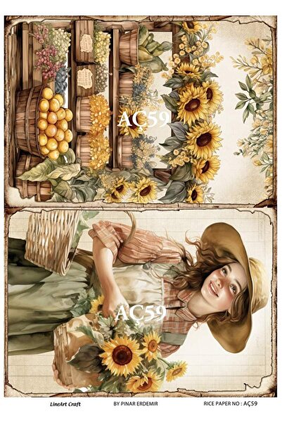 LİNEART Pirinç Dekopaj Kağıdı No:AÇ59- 29X42cm