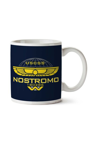 ART HEDİYE كوب Nostromo Weyland Logo Alien مطبوع على الجانبين