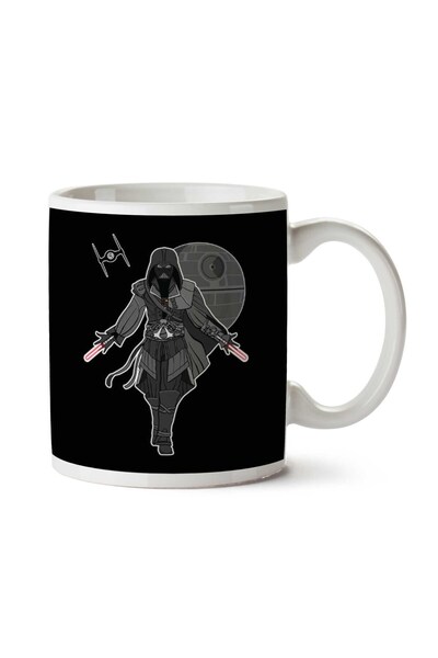 ART HEDİYE كوب مطبوع عليه وجهين من Assassin Vader Darth Creed Star Wars