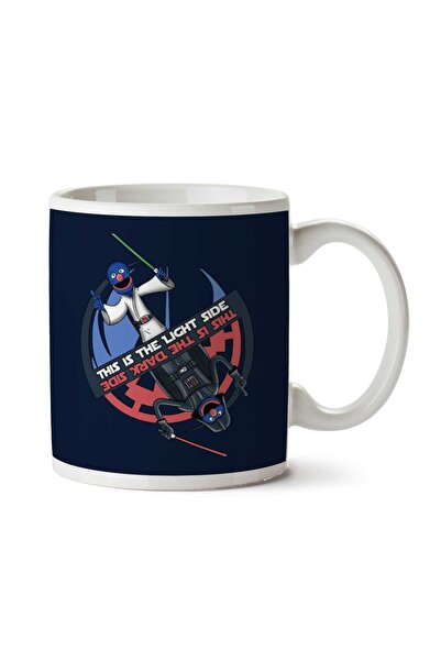 ART HEDİYE كوب جروفر لايتسايد داركسايد سيسام ستريت ستار وورز مطبوع على الجانبين